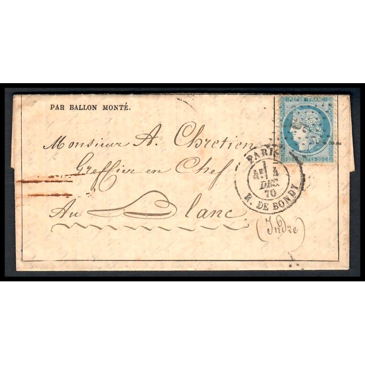 Lot A7746 - Ballon monté - N°37 - Oblitéré Qualité TB