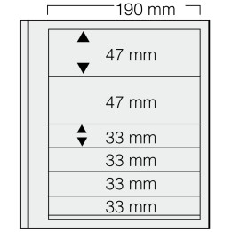 Feuilles "Spécial Dual"- 6 Bandes - 2x47mm,4x33mm - Paquet de 5