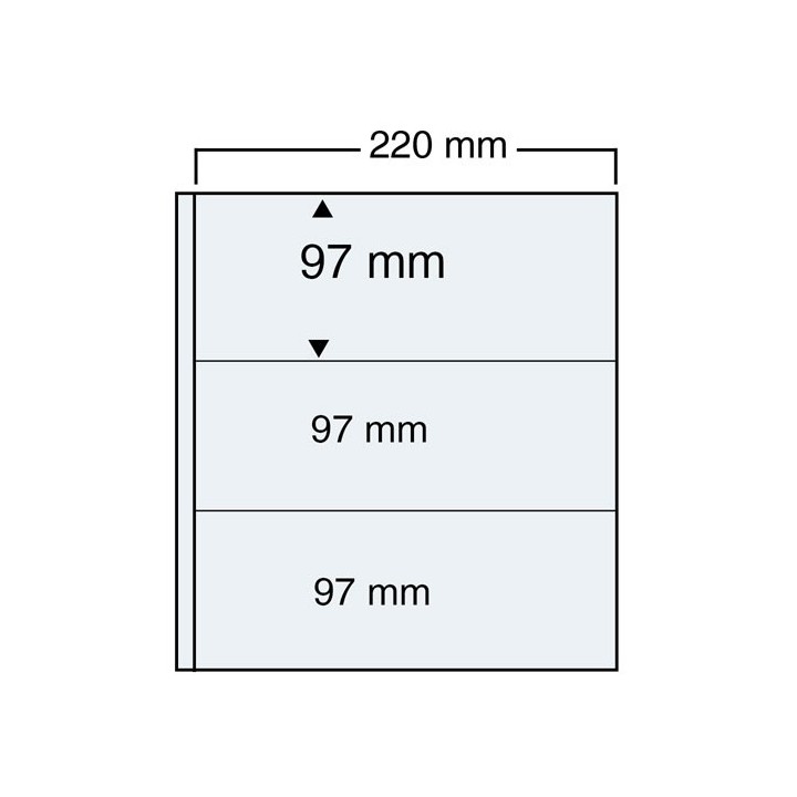 Feuilles "Compact A4" - 3 Bandes - Paquet de 5
