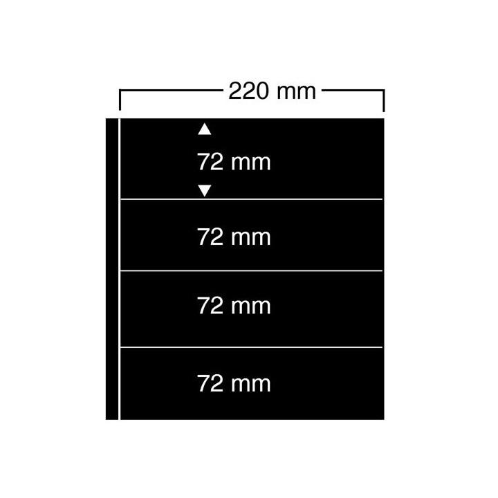Feuilles "Compact A4" - 4 Bandes - Paquet de 5
