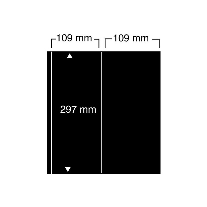 Feuilles "Compact A4" - 2 Bandes verticales - Paquet de 5