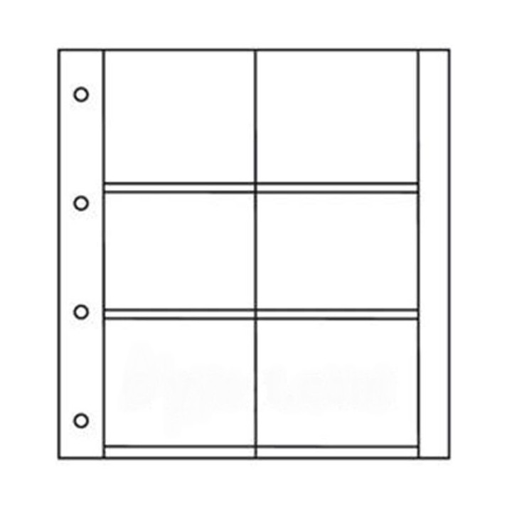 Recharges Album Cartes Postales  LUXE : 6 cases horizontales (Cartes modernes)