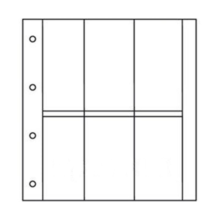 Recharges Album Cartes Postales  LUXE : 6 cases verticales (Cartes modernes)