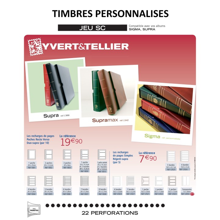 Jeux SC Timbres Personnalisés