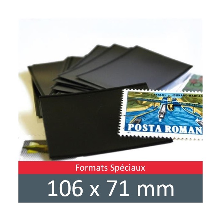 Pochettes double soudure - Lxh:106x71mm (Fond noir)