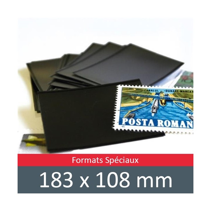 Pochettes double soudure - Lxh:183x108mm (Fond noir)