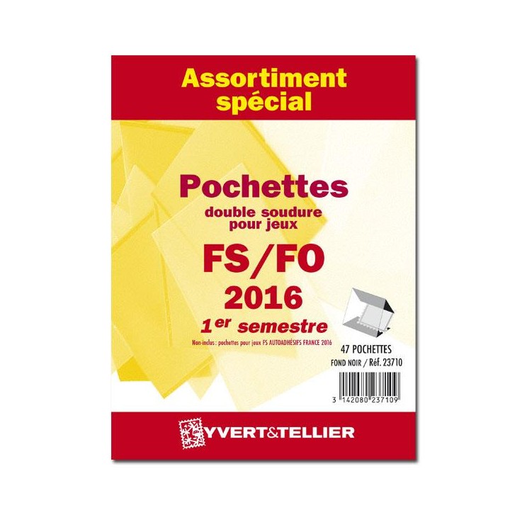 Assortiment de pochettes double soudure