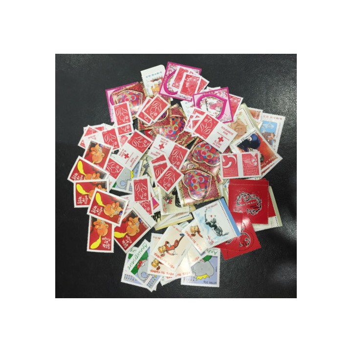 Lot de faciale 100 timbres TVP Rouge (Lettre Prioritaire 20g)