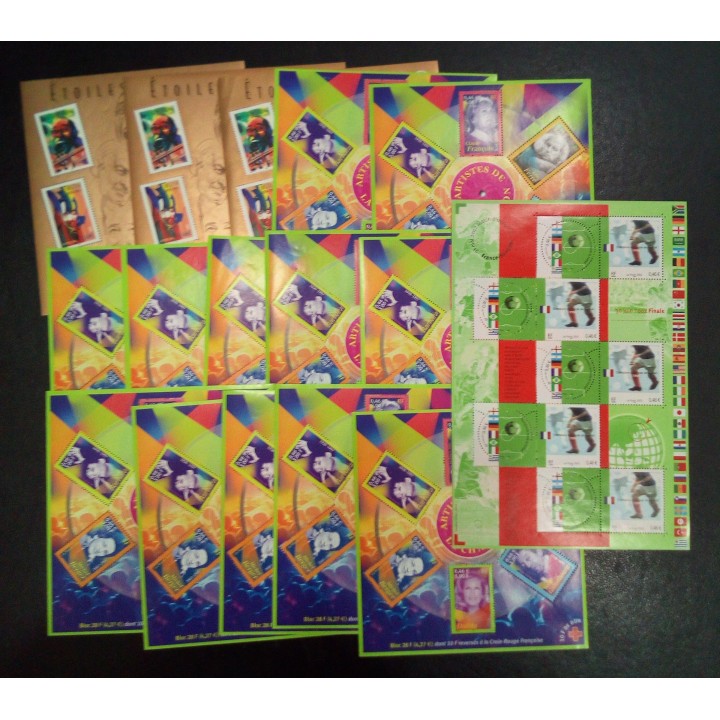 Lot de faciale 100 timbres à 0,46€ (46€) en Blocs pour Affranchissement 