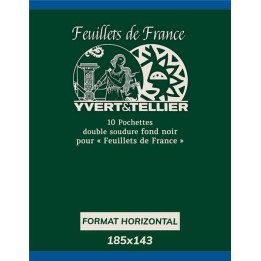 Pochettes double soudure - Lxh:185x143 mm (Fond noir)