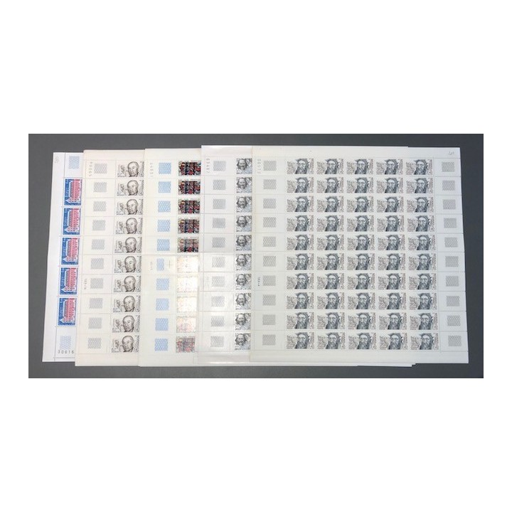 Lot de faciale en feuilles 3825 timbres à 1,40 Franc