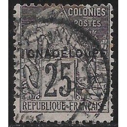 Lot W605 - Guadeloupe - N°21a Obl