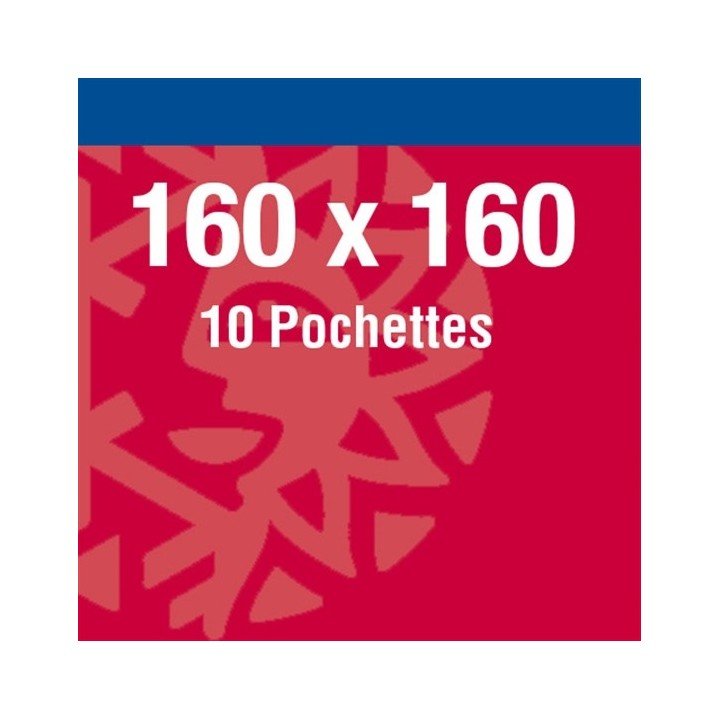 Pochettes double soudure - Lxh: 160x160mm (Fond noir)