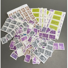 Lot de faciale de 494 timbres de 0,10€ (49,40€)