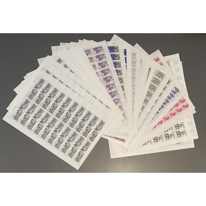 Lot de faciale 935 timbres à 3,70 Francs en Feuilles