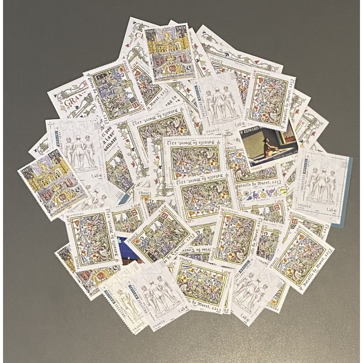 Lot de faciale de 50 timbres de 1,45€ (72,50€)