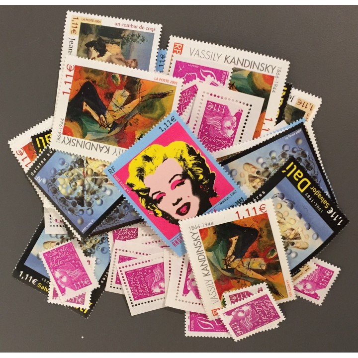 Lot de faciale 100 timbres à 1,11€ pour Affranchissement
