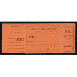 Lot A4092 - Colis Postaux de Paris pour Paris - N°66 **