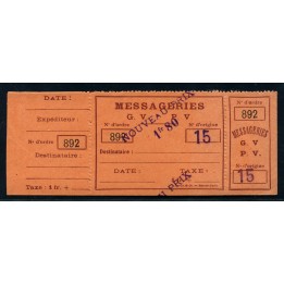 Lot A4091 - Colis Postaux de Paris pour Paris - N°89 **