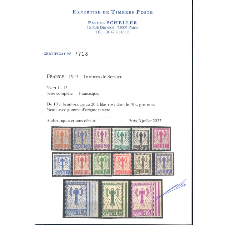 Lot A4795 - Service - N°1/15 **