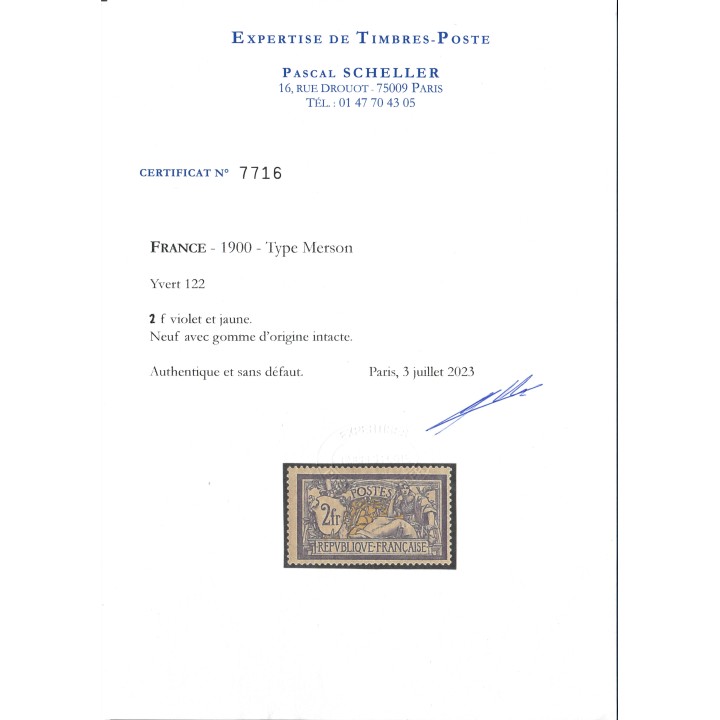 Lot A4698 - Poste - N°122 **