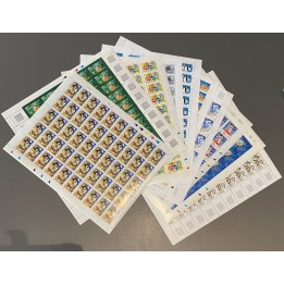 Lot de faciale 850 timbres à 0.46 Euros en Feuilles