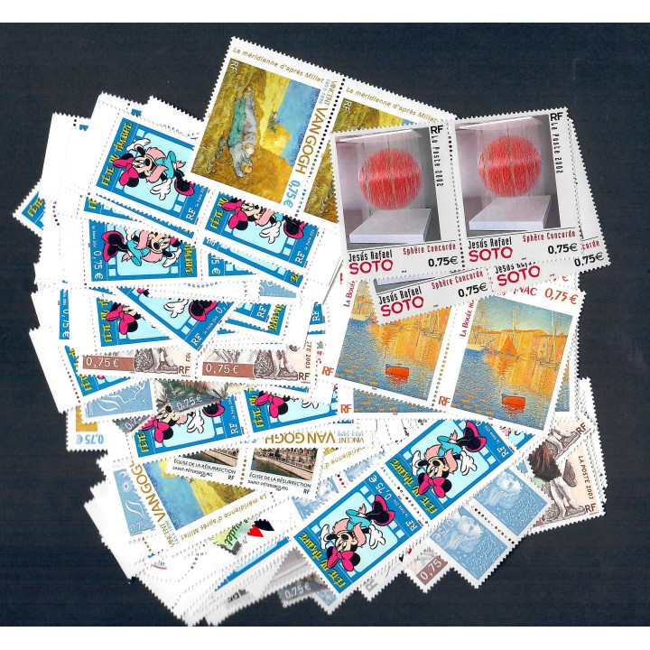 Lot de faciale 50 timbres à 1,50€ (75€)