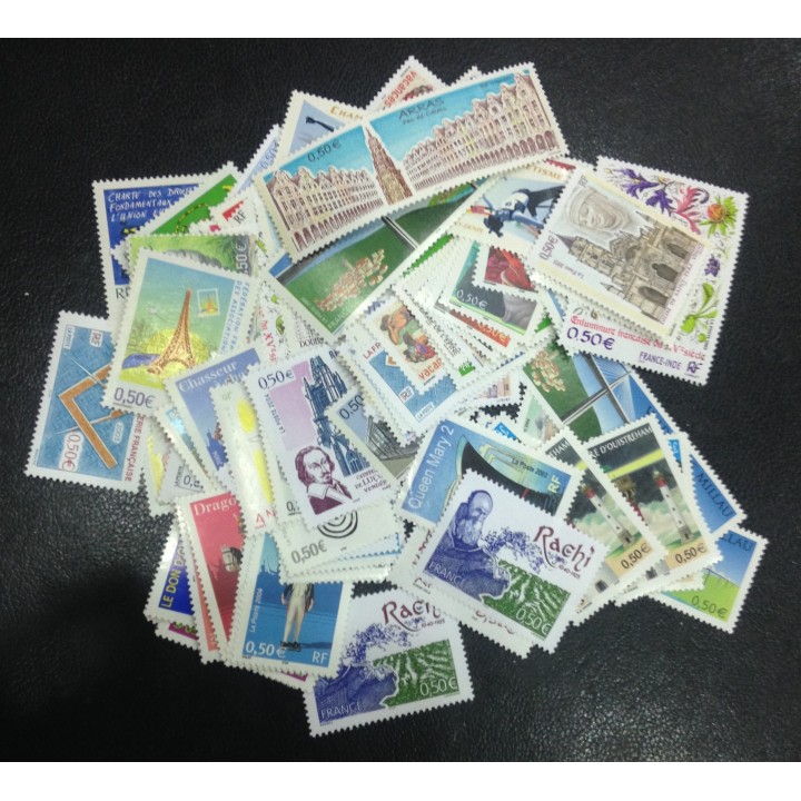 Lot de faciale 1000 timbres à 0,50 Francs