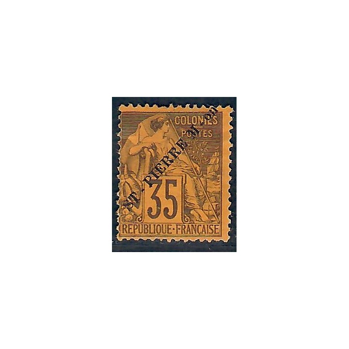 Lot A5602 - Saint Pierre et Miquelon - N°37 Neuf (*) sans gomme