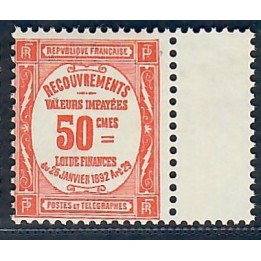 Lot A5922 - Taxe - N°47 Neuf ** Luxe