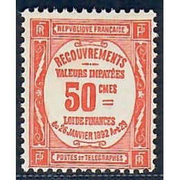 Lot A5923 - Taxe - N°47 Neuf ** Luxe
