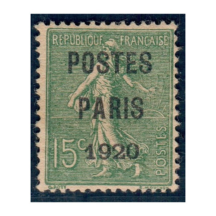 Lot A6067 - Préoblitéres - N°25 Neuf (*) sans gomme