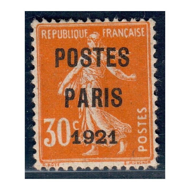 Lot A6070 - Préoblitéres - N°29 Neuf (*) sans gomme