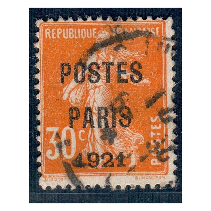 Lot A6071 - Préoblitéres - N°29 Oblitéré Qualité TB