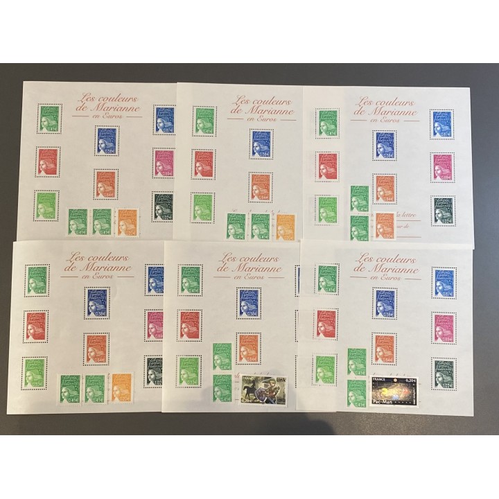 Lot de faciale 12 timbres de 8,66€ (103.92€) en Blocs