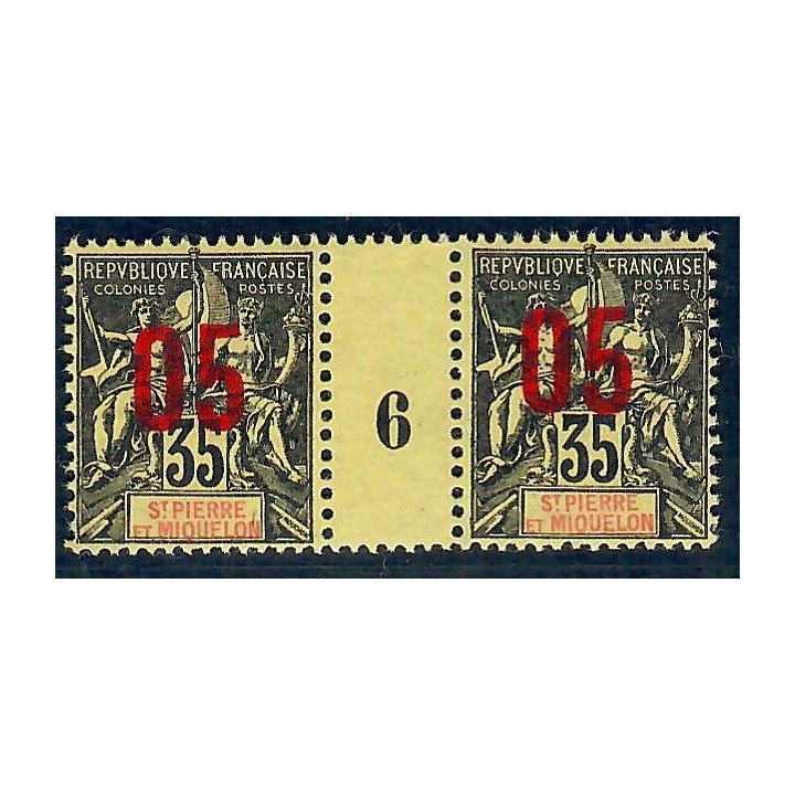 Lot A6160 - St Pierre et Miquelon - N°100 - Neuf ** Luxe