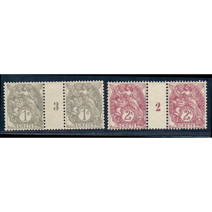 Lot A6276 - Crète - N°1/2 - Neuf ** Luxe