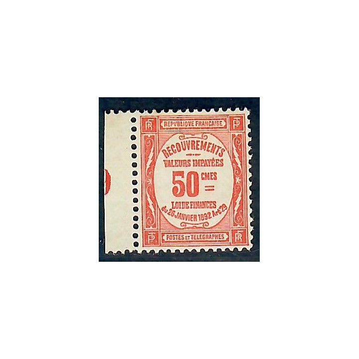 Lot A6218 - Taxe - N°47 Neuf ** Luxe