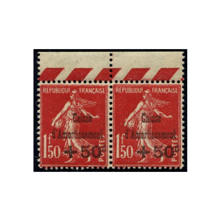Lot 4590 - Variété - N°277a en paire - Neuf ** Luxe