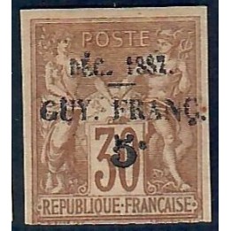Lot A6579 - Guyane - N°7 - Neuf (*) sans gomme