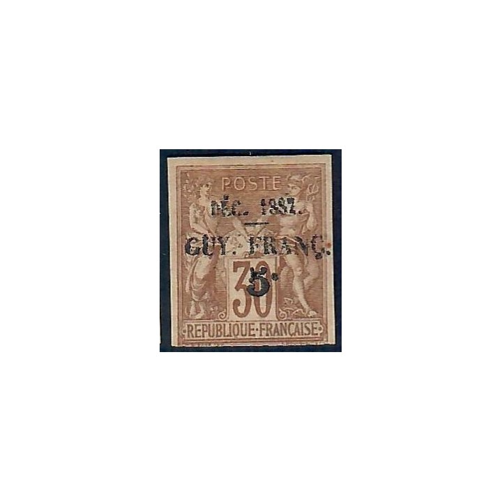 Lot A6579 - Guyane - N°7 - Neuf (*) sans gomme