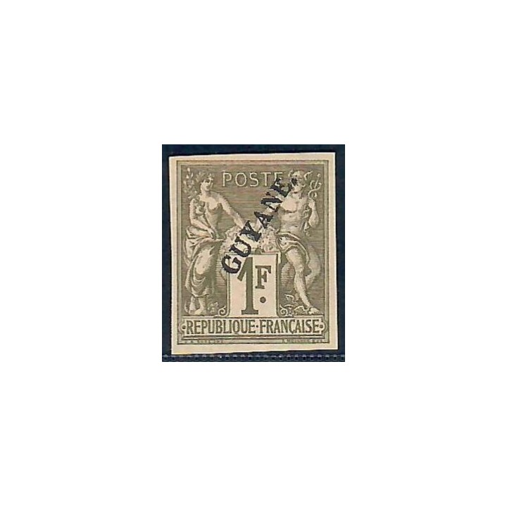 Lot A6586 - Guyane - N°15 - Neuf (*) sans gomme