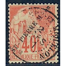 Lot A6661 - St Pierre et Miquelon - N°28 - Oblitéré Qualité TB
