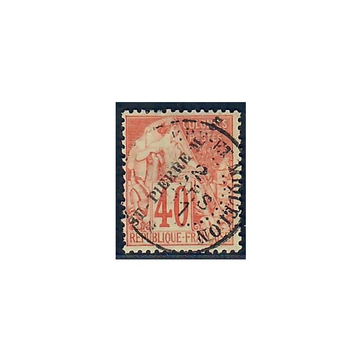 Lot A6661 - St Pierre et Miquelon - N°28 - Oblitéré Qualité TB