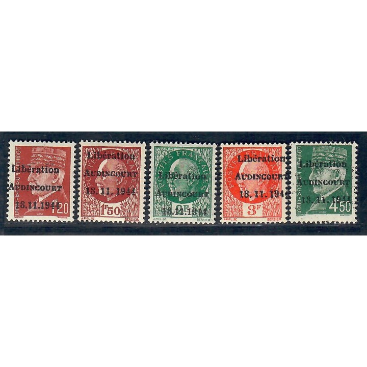 Lot A7052 - Libération Audincours - N°1/5 **
