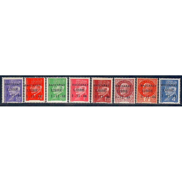 Lot A7094 - Libération Baccarat - N°1/6 et 8/9 **