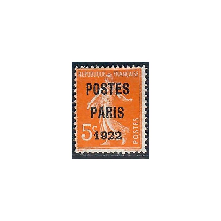 Lot A7019 - Préoblitéré - N°30 Neuf (*) sans gomme