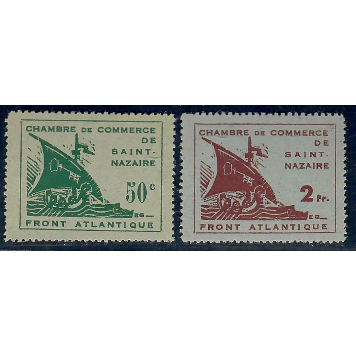 Lot A7016 - Timbre de Guerre - N°8/9 Neuf (*) sans gomme