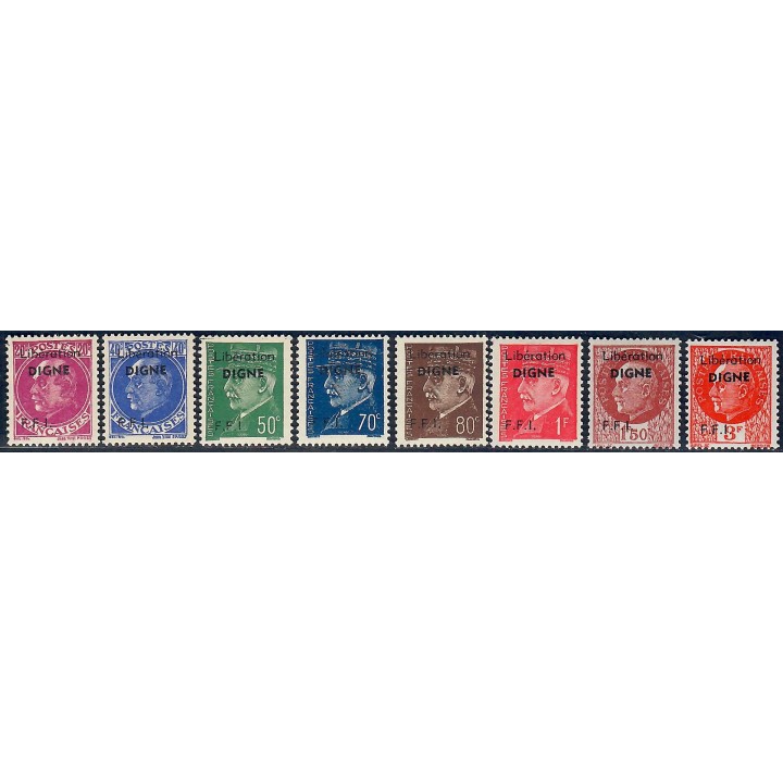 Lot A7133 - Libération Digne - N°1,3,4/10 *