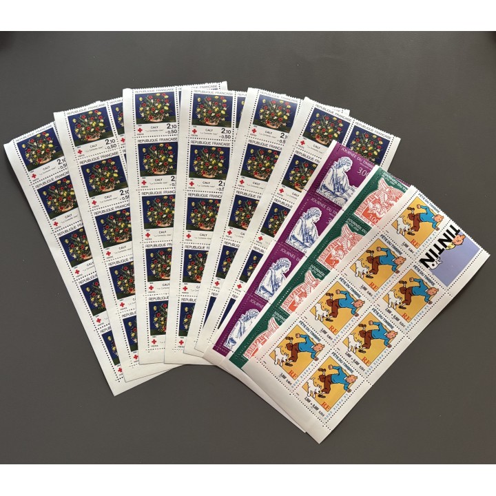 Lot de faciale 100 timbres à 21 Francs